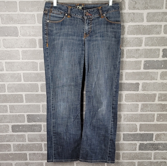 WÖRN Jeans High Quality Heavy Stitched Wide Leg Denim Jeans Women's Size 8 - Picture 1 of 16